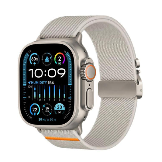 For Apple Watch 46mm / 49mm / 45mm / 44mm Kalebol Parachute Buckle Elastic Nylon Watch Band(Starlight) - Watch Bands by Kalebol | Online Shopping UK | buy2fix