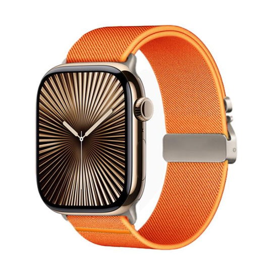 For Apple Watch 42mm / 41mm / 40mm / 38mm Kalebol Parachute Buckle Elastic Nylon Watch Band(Orange) - Watch Bands by Kalebol | Online Shopping UK | buy2fix