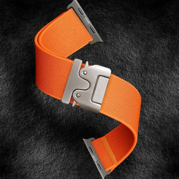 For Apple Watch 42mm / 41mm / 40mm / 38mm Kalebol Parachute Buckle Elastic Nylon Watch Band(Orange) - Watch Bands by Kalebol | Online Shopping UK | buy2fix