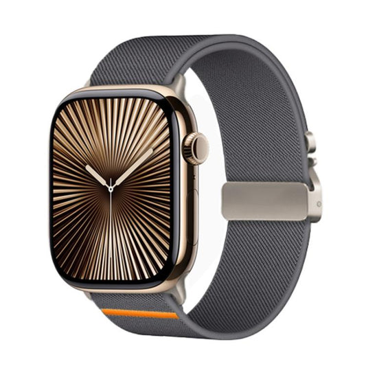 For Apple Watch 42mm / 41mm / 40mm / 38mm Kalebol Parachute Buckle Elastic Nylon Watch Band(Dark Grey) - Watch Bands by Kalebol | Online Shopping UK | buy2fix