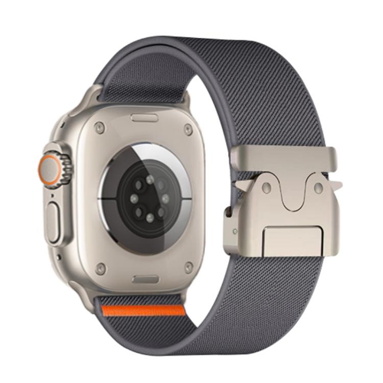 For Apple Watch 42mm / 41mm / 40mm / 38mm Kalebol Parachute Buckle Elastic Nylon Watch Band(Dark Grey) - Watch Bands by Kalebol | Online Shopping UK | buy2fix