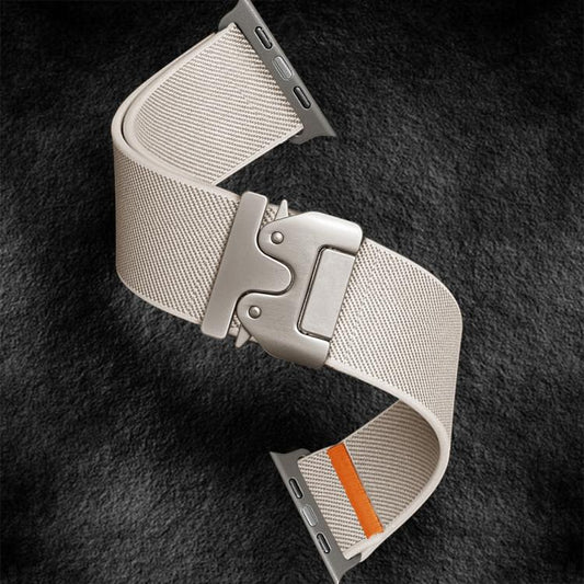 For Apple Watch 42mm / 41mm / 40mm / 38mm Kalebol Parachute Buckle Elastic Nylon Watch Band(Starlight) - Watch Bands by Kalebol | Online Shopping UK | buy2fix