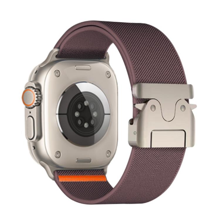 For Apple Watch 42mm / 41mm / 40mm / 38mm Kalebol Parachute Buckle Elastic Nylon Watch Band(Smoky Purple) - Watch Bands by Kalebol | Online Shopping UK | buy2fix