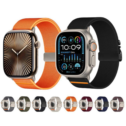 For Apple Watch 42mm / 41mm / 40mm / 38mm Kalebol Parachute Buckle Elastic Nylon Watch Band(Midnight Blue) - Watch Bands by Kalebol | Online Shopping UK | buy2fix