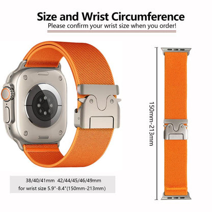 For Apple Watch 42mm / 41mm / 40mm / 38mm Kalebol Parachute Buckle Elastic Nylon Watch Band(Starlight) - Watch Bands by Kalebol | Online Shopping UK | buy2fix