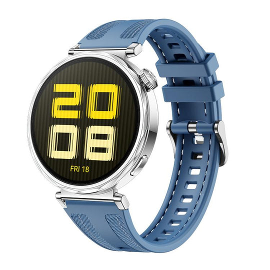 18mm Kalebol Composite Silicone Watch Band(Light Blue)