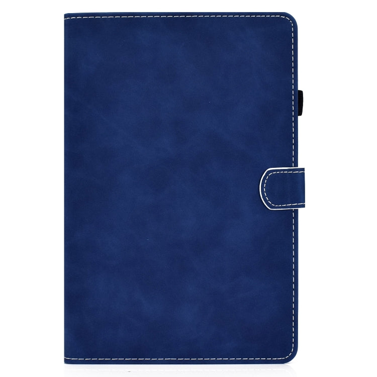 For Samsung Galaxy Tab S8 / Galaxy Tab S7 T870 Cowhide Texture Horizontal Flip Leather Case with Holder & Card Slots & Sleep / Wake-up Function(Blue) by buy2fix