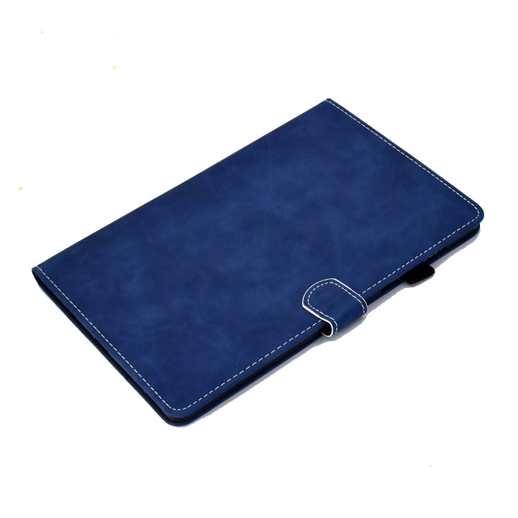 For Samsung Galaxy Tab S8 / Galaxy Tab S7 T870 Cowhide Texture Horizontal Flip Leather Case with Holder & Card Slots & Sleep / Wake-up Function(Blue) by buy2fix