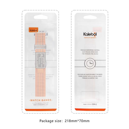 For Apple Watch 46mm / 49mm / 45mm / 44mm Kalebol  Dual-section Sports Nylon Loop Watch Band(White) - Watch Bands by Kalebol | Online Shopping UK | buy2fix
