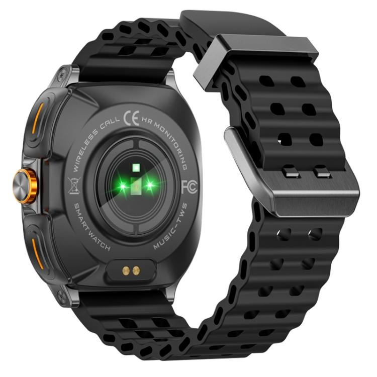 HAMTOD GT98 Headphones Smart Watch,1.53 inch, Support Bluetooth Call / NFC / Heart Rate(Black) - Smart Watches by HAMTOD | Online Shopping UK | buy2fix