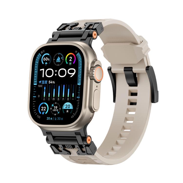 For Apple Watch 46mm / 49mm / 45mm / 44mm Kalebol Armor TPU Watch Band(Black Starlight) - Watch Bands by Kalebol | Online Shopping UK | buy2fix