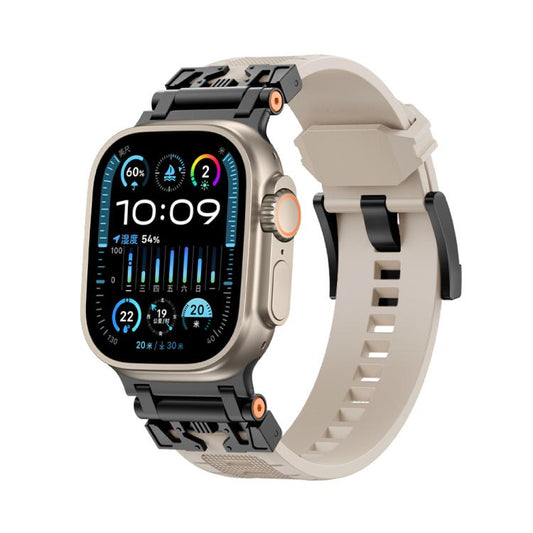 For Apple Watch 46mm / 49mm / 45mm / 44mm Kalebol Armor TPU Watch Band(Black Starlight) - Watch Bands by Kalebol | Online Shopping UK | buy2fix