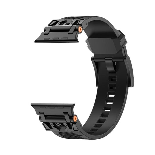 For Apple Watch 42mm / 41mm / 40mm / 38mm Kalebol Armor TPU Watch Band(Black) - Watch Bands by Kalebol | Online Shopping UK | buy2fix