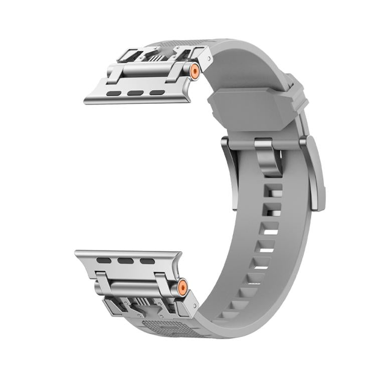 For Apple Watch 42mm / 41mm / 40mm / 38mm Kalebol Armor TPU Watch Band(Silver Grey) - Watch Bands by Kalebol | Online Shopping UK | buy2fix