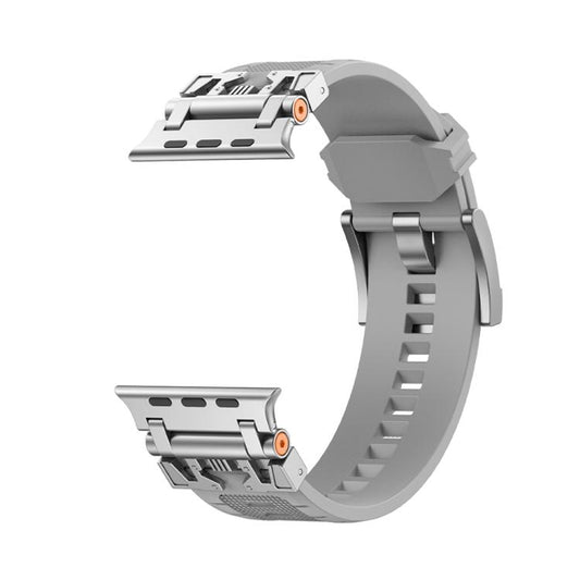 For Apple Watch 42mm / 41mm / 40mm / 38mm Kalebol Armor TPU Watch Band(Silver Grey) - Watch Bands by Kalebol | Online Shopping UK | buy2fix