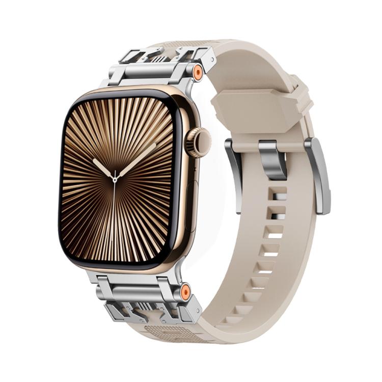 For Apple Watch 42mm / 41mm / 40mm / 38mm Kalebol Armor TPU Watch Band(Silver Starlight) - Watch Bands by Kalebol | Online Shopping UK | buy2fix