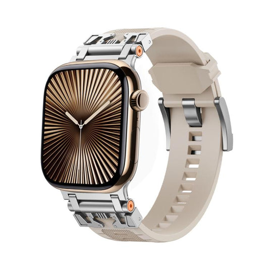 For Apple Watch 42mm / 41mm / 40mm / 38mm Kalebol Armor TPU Watch Band(Silver Starlight) - Watch Bands by Kalebol | Online Shopping UK | buy2fix