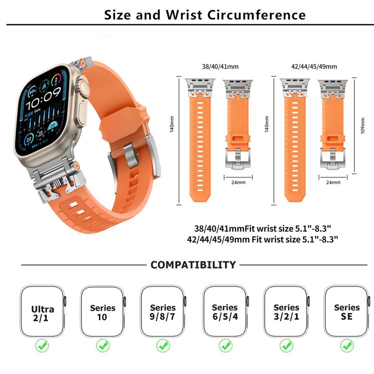 For Apple Watch 42mm / 41mm / 40mm / 38mm Kalebol Armor TPU Watch Band(Silver Starlight) - Watch Bands by Kalebol | Online Shopping UK | buy2fix