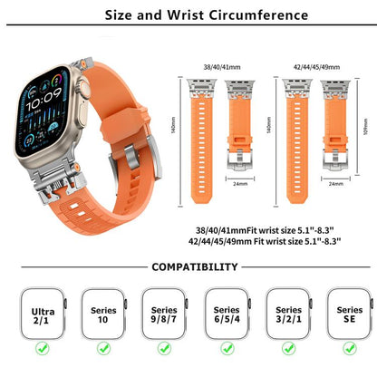 For Apple Watch 42mm / 41mm / 40mm / 38mm Kalebol Armor TPU Watch Band(Silver Starlight) - Watch Bands by Kalebol | Online Shopping UK | buy2fix