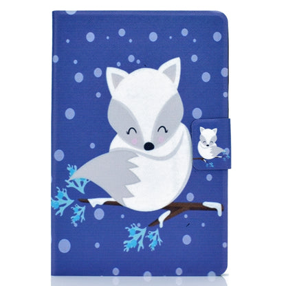 For Samsung Galaxy Tab S8 / Galaxy Tab S7 T870 Electric Pressed Left Right Flat Leather Case with Sleep Function Pen Cover & Card Slot & Holder(Arctic Fox) - Galaxy Tab S8 Cases by buy2fix | Online Shopping UK | buy2fix