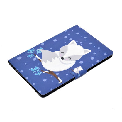 For Samsung Galaxy Tab S8 / Galaxy Tab S7 T870 Electric Pressed Left Right Flat Leather Case with Sleep Function Pen Cover & Card Slot & Holder(Arctic Fox) - Galaxy Tab S8 Cases by buy2fix | Online Shopping UK | buy2fix