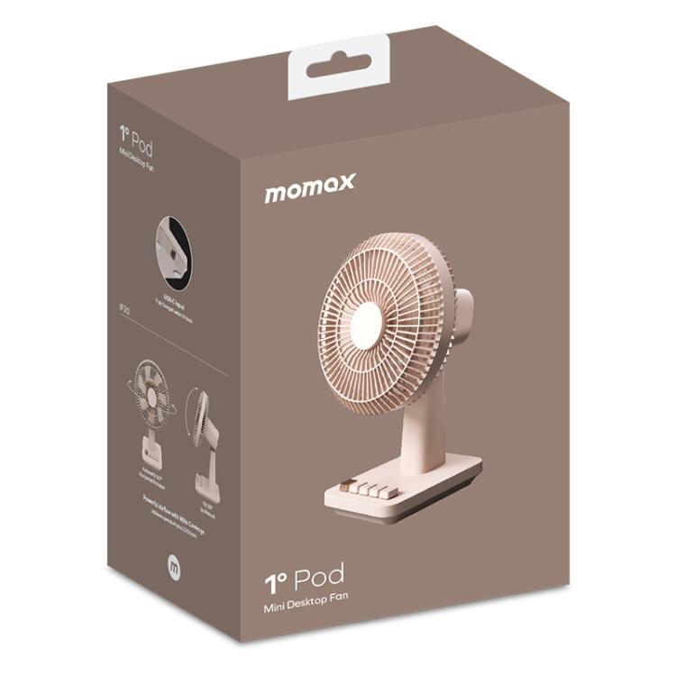 MOMAX IF20L2 Mini Soft Wind Desktop Electric Fan(Gold) - Electric Fans by MOMAX | Online Shopping UK | buy2fix