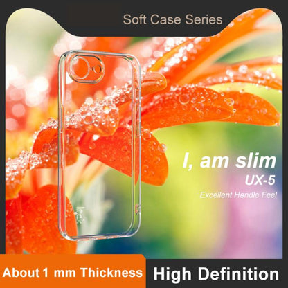 For iPhone 16e imak UX-5 Series Super Slim Transparent Shockproof TPU Protective Case(Transparent) - iPhone 16e Cases by imak | Online Shopping UK | buy2fix