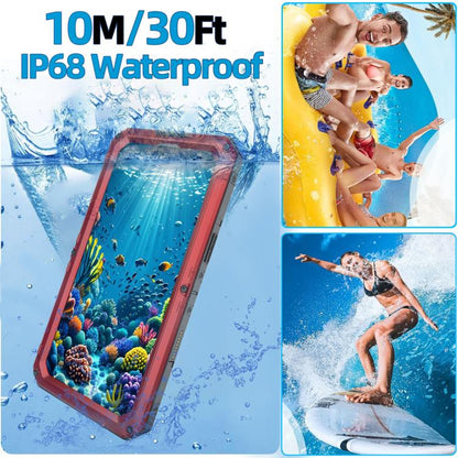 For iPhone 16 Pro Four-proof Metal Hybrid Silicone Phone Case(Red) - iPhone 16 Pro Cases by buy2fix | Online Shopping UK | buy2fix