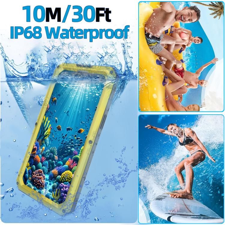 For iPhone 15 Pro Max Four-proof Metal Hybrid Silicone Phone Case(Yellow) - iPhone 15 Pro Max Cases by buy2fix | Online Shopping UK | buy2fix
