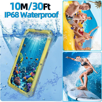 For iPhone 15 Pro Four-proof Metal Hybrid Silicone Phone Case(Yellow) - iPhone 15 Pro Cases by buy2fix | Online Shopping UK | buy2fix