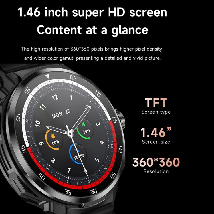 D11 1.46 inch 2 in 1 Bluetooth Earphone Smart Watch, Support Bluetooth Call / NFC / Heart Rate(Green) - Smart Watches by buy2fix | Online Shopping UK | buy2fix
