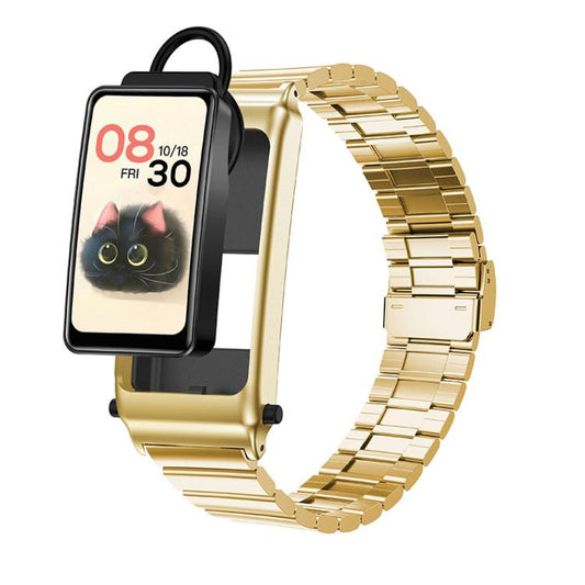 K80 1.57 inch Steel Band IP67 Earphone Detachable Smart Watch, Support Bluetooth Call(Gold) - Smart Watches by buy2fix | Online Shopping UK | buy2fix