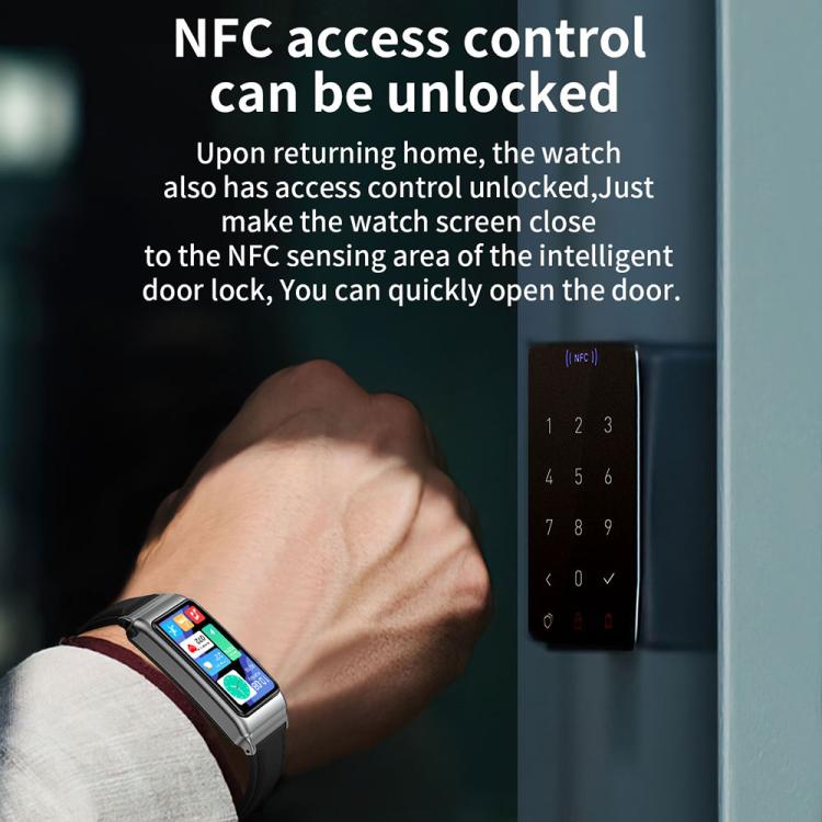 K80 1.57 inch Steel Band IP67 Earphone Detachable Smart Watch, Support Bluetooth Call(Black) - Smart Watches by buy2fix | Online Shopping UK | buy2fix