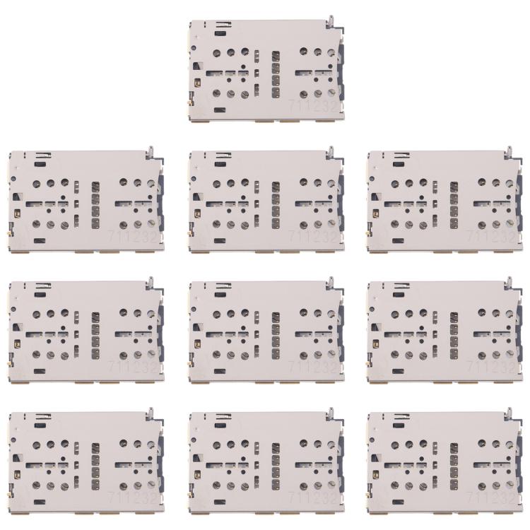 For Huawei P10 Plus 10pcs Original SIM + Micro SD Card Reader - Card Socket by buy2fix | Online Shopping UK | buy2fix