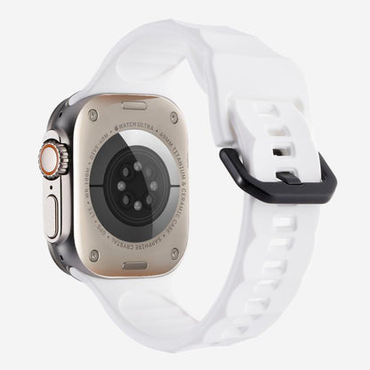 For Apple Watch 42mm / 41mm / 40mm / 38mm Kalebol Ripple Sports Silicone Strap(White) - Watch Bands by Kalebol | Online Shopping UK | buy2fix