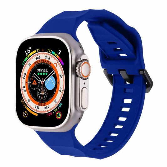 For Apple Watch 42mm / 41mm / 40mm / 38mm Kalebol Ripple Sports Silicone Strap(Royal Blue) - Watch Bands by Kalebol | Online Shopping UK | buy2fix