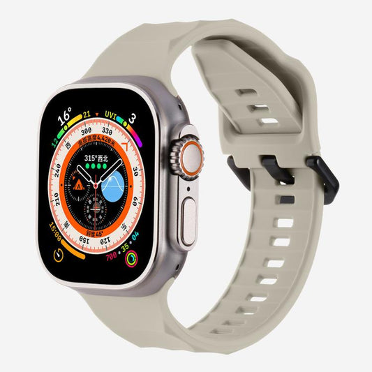 For Apple Watch 42mm / 41mm / 40mm / 38mm Kalebol Ripple Sports Silicone Strap(Starlight) - Watch Bands by Kalebol | Online Shopping UK | buy2fix