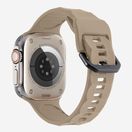 For Apple Watch 42mm / 41mm / 40mm / 38mm Kalebol Ripple Sports Silicone Strap(Brown) - Watch Bands by Kalebol | Online Shopping UK | buy2fix
