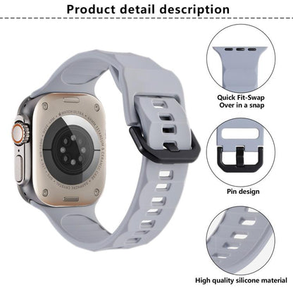For Apple Watch 42mm / 41mm / 40mm / 38mm Kalebol Ripple Sports Silicone Strap(Army Green) - Watch Bands by Kalebol | Online Shopping UK | buy2fix