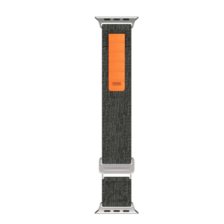 For Apple Watch 42mm / 41mm / 40mm / 38mm Kalebol Canvas Pattern Nylon Loop Strap(Black) - Watch Bands by Kalebol | Online Shopping UK | buy2fix