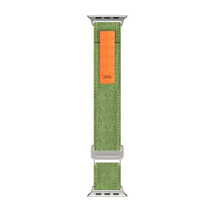 For Apple Watch 42mm / 41mm / 40mm / 38mm Kalebol Canvas Pattern Nylon Loop Strap(Army Green) - Watch Bands by Kalebol | Online Shopping UK | buy2fix