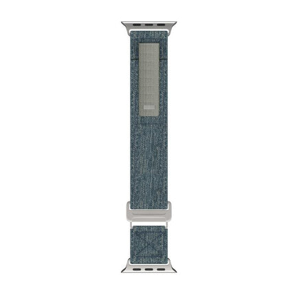 For Apple Watch 42mm / 41mm / 40mm / 38mm Kalebol Canvas Pattern Nylon Loop Strap(Blue) - Watch Bands by Kalebol | Online Shopping UK | buy2fix