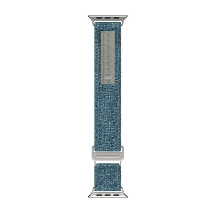 For Apple Watch 42mm / 41mm / 40mm / 38mm Kalebol Canvas Pattern Nylon Loop Strap(Light Blue) - Watch Bands by Kalebol | Online Shopping UK | buy2fix