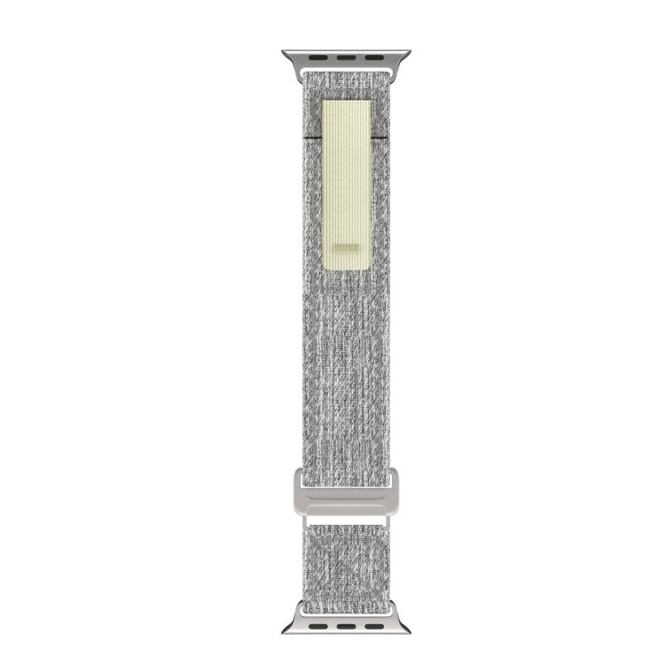 For Apple Watch 42mm / 41mm / 40mm / 38mm Kalebol Canvas Pattern Nylon Loop Strap(Light Grey) - Watch Bands by Kalebol | Online Shopping UK | buy2fix