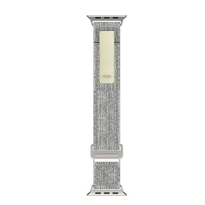 For Apple Watch 42mm / 41mm / 40mm / 38mm Kalebol Canvas Pattern Nylon Loop Strap(Light Grey) - Watch Bands by Kalebol | Online Shopping UK | buy2fix