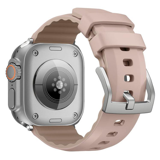For Apple Watch 42mm / 41mm / 40mm / 38mm Kalebol Contrast Two-tone Silicone Strap(Pink Sand) - Watch Bands by Kalebol | Online Shopping UK | buy2fix