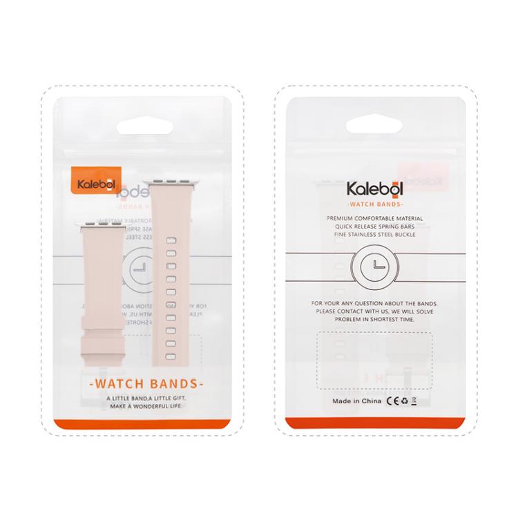 For Apple Watch 42mm / 41mm / 40mm / 38mm Kalebol Contrast Two-tone Silicone Strap(Red) - Watch Bands by Kalebol | Online Shopping UK | buy2fix