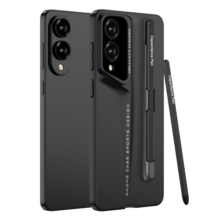 For Samsung Galaxy S25 Edge 5G GKK Blade Ultra-thin Full Coverage Phone Case with Pen(Black) - Galaxy S25 Edge 5G Cases by GKK | Online Shopping UK | buy2fix