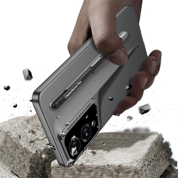 For Samsung Galaxy S25 Edge 5G GKK Blade Ultra-thin Full Coverage Phone Case with Pen(Black) - Galaxy S25 Edge 5G Cases by GKK | Online Shopping UK | buy2fix