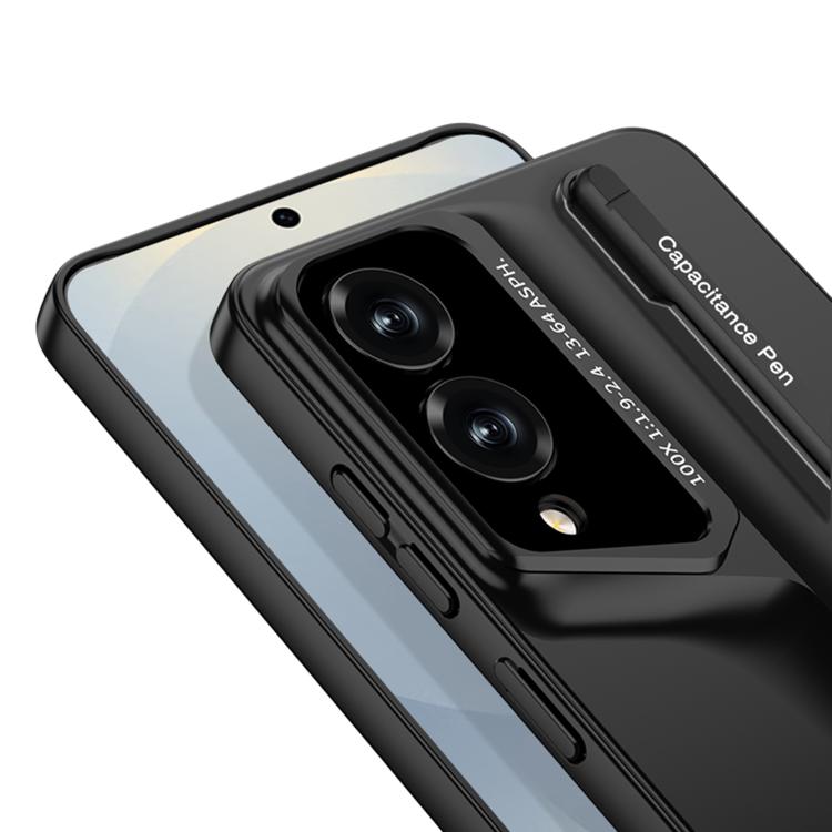 For Samsung Galaxy S25 Edge 5G GKK Blade Ultra-thin Full Coverage Phone Case with Pen(Black) - Galaxy S25 Edge 5G Cases by GKK | Online Shopping UK | buy2fix